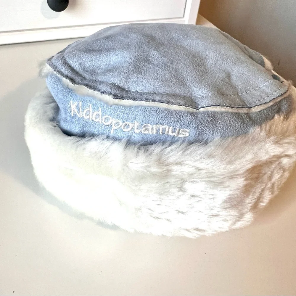 Vintage Kiddopotomus Faux Suede Sherpa Lined Roll Brim Hat—SZ. OS